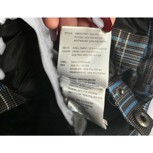 Killtec Boys Blue Plaid Full Zip All Weather Snowboarding Jacket sz 12 Resort Ou - Picture 4 of 5